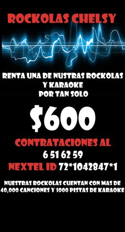 renta de rockolas